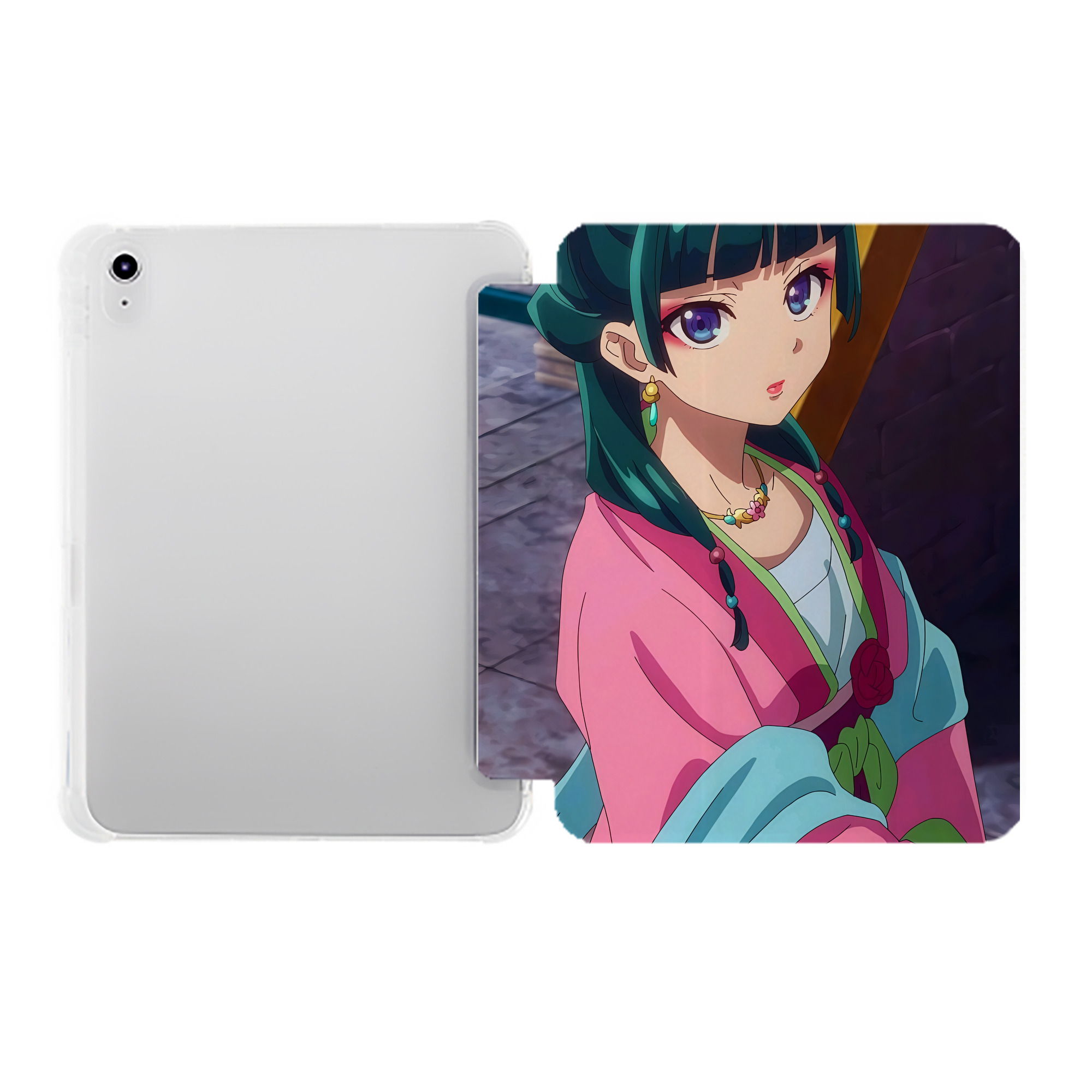 （画像用） 薬屋のひとりごと The Apothecary Diaries IPad ケース ペン収納付き 三つ折りスタンド PUレザー×シリコン 対応機種9.5/10.5/10.9インチ